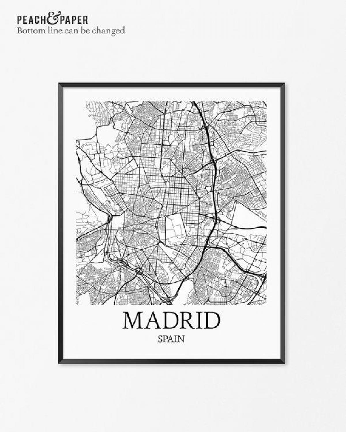 地図マドリードの地図ポスター