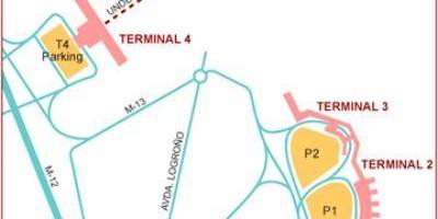 マドリード空港ターミナルビルの地図