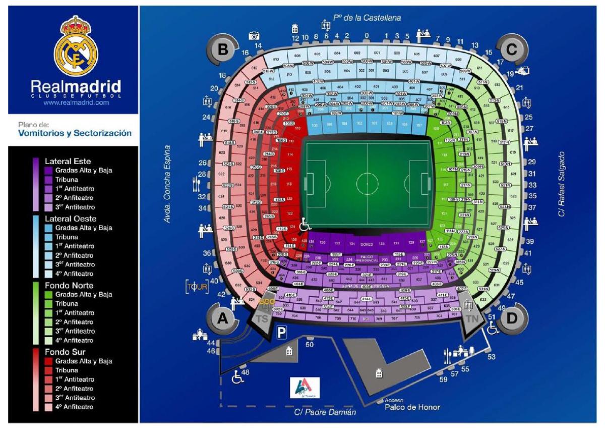 レアル マドリードスタジアム地図 地図のアル マドリードスタジアム スペイン