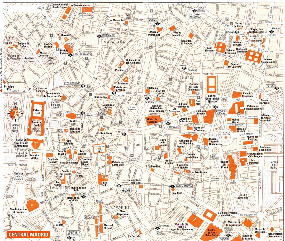 街の地図にマドリードスペイン