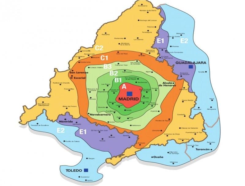 マドリードゾーンt地図