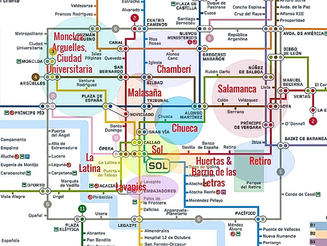 地図la latinaマドリード