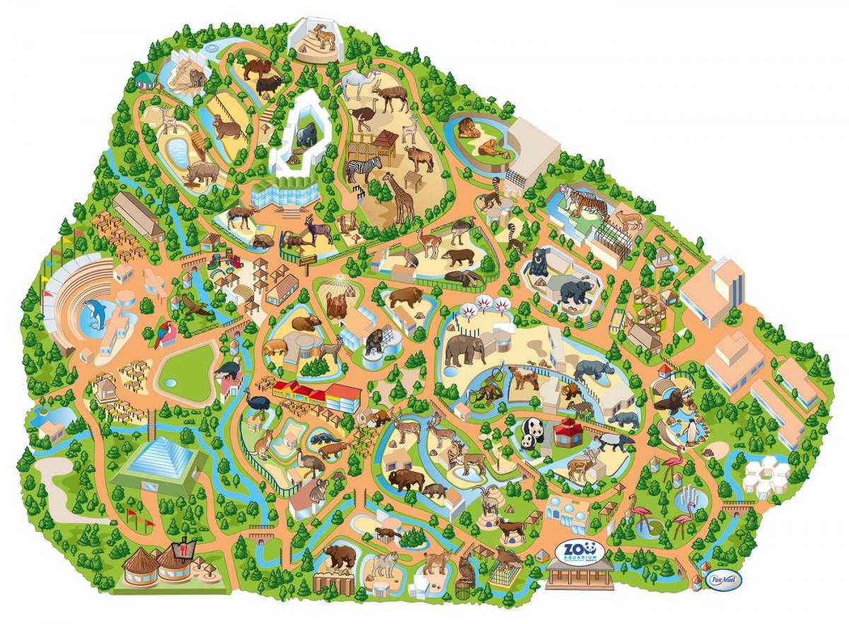 地図のマドリード動物園