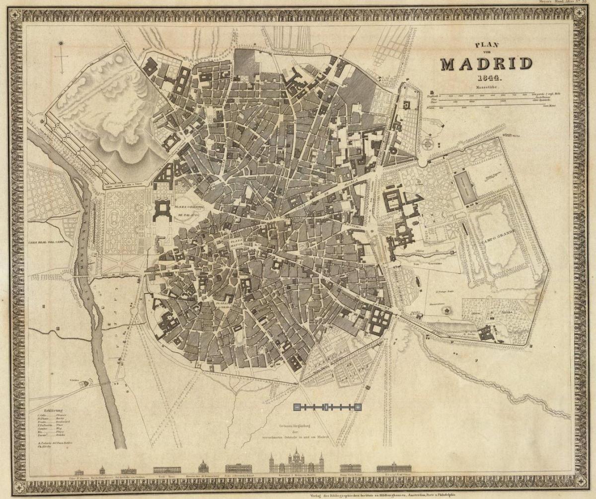 地図マドリードの古い町