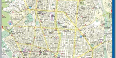 街の地図にマドリード市内中心部