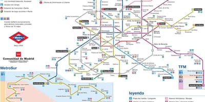 マドリードのメトロ駅構内図