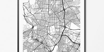 地図マドリードの地図ポスター