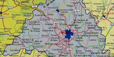 マドリードの地図