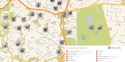 マドリードのトップの見所地図