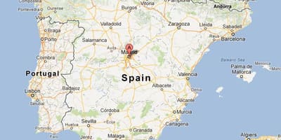 地図を示すスペインマドリード