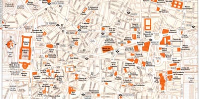 街の地図にマドリードスペイン