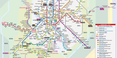 地図マドリードの路面電車
