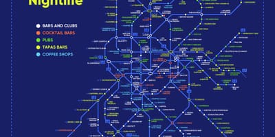 マドリードの地図ナイトライフ