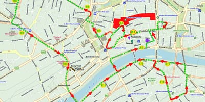 マドリードのホテルツアーの地図