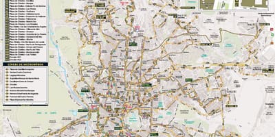 地図マドリードの夜行バス 