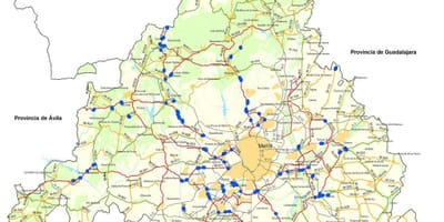 地図の道路マドリード
