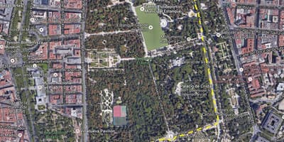 レティロ公園マドリードの地図