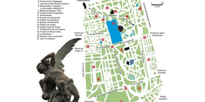 エルレティロ公園の地図