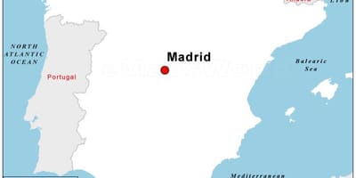 地図の資本スペイン