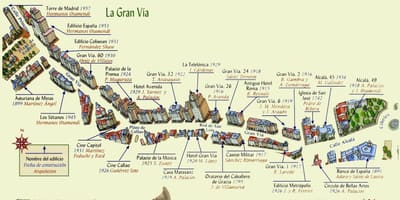 地図gran viaマドリード