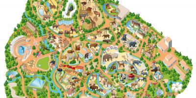 地図のマドリード動物園